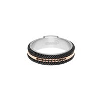 Anello Baraka Uomo in Argento Diamante 0.11 Ct AN293051RODN220011 - AN293051RODN220011